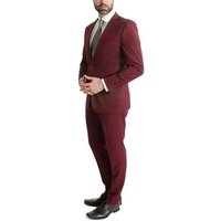 Costume Slim Fit Bordeaux pour Hommes Alberto Nardoni
