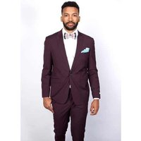 Costume Ajusté Bourgogne à Deux Boutons pour Hommes Alberto Nardoni