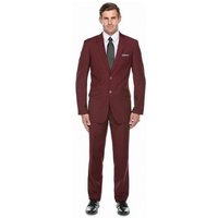 Alberto Nardoni Men's Burgundy Two Button Slim Fit Suit — Mens Suits & Blazers