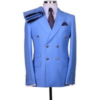 Royal Blue Slim Fit Suit for Men
