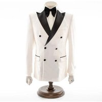 Blazer à velours double seins pour hommes - Blazer noir