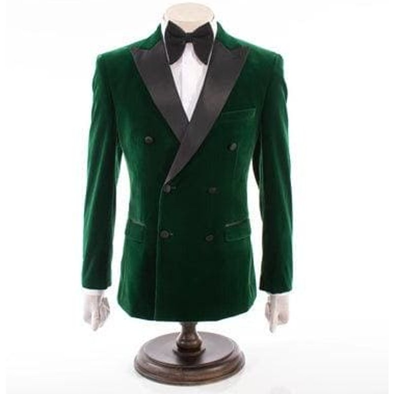 Blazer à velours double seins pour hommes - Blazer noir — Costumes et vestons pour hommes