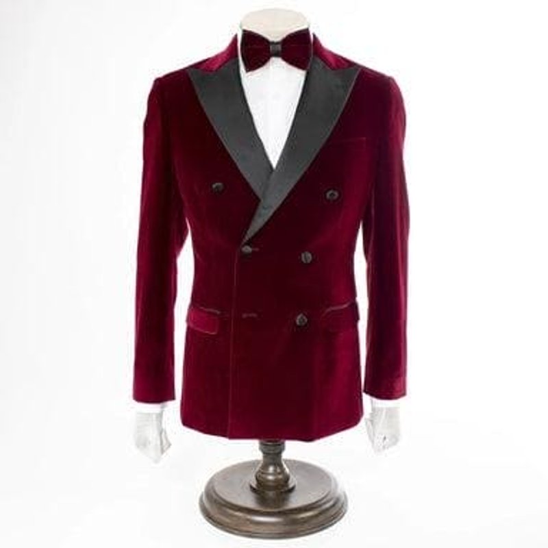 Blazer à velours double seins pour hommes - Blazer noir — Costumes et vestons pour hommes