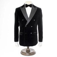 Blazer à velours double seins pour hommes - Blazer noir