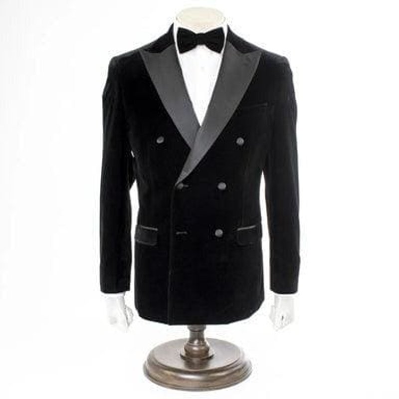 Blazer à velours double seins pour hommes - Blazer noir — Costumes et vestons pour hommes