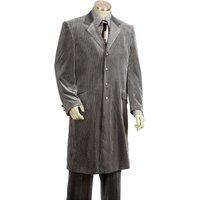 Men's Floor Length Silver Coat — Fashion Accessories