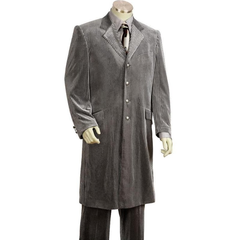 Hommes Longueur du plancher Manteau argenté — Accessoires de mode