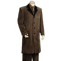 Hommes Longueur du plancher Manteau brun Manteau