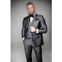 Costume Gris Conor McGregor avec Gilet Assorti