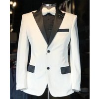 Veste de dîner en velours blanche — Costumes et vestons pour hommes