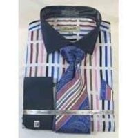 Chemise rayée bleue