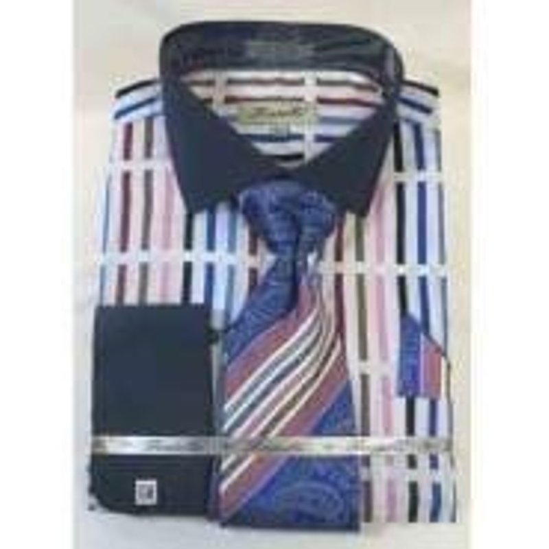 Chemise rayée bleue — Chemises habillées pour hommes