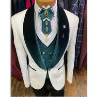 Green and Gold Tuxedo Blazer — Mens Suits & Blazers