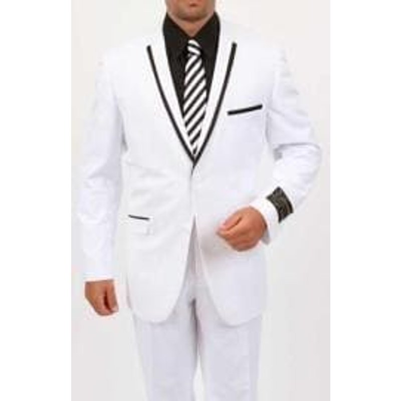 White and Black Tuxedo by AlbertoNardoniStore — Mens Suits & Blazers