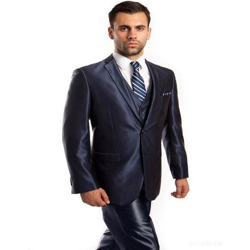 Alberto Nardoni Sharkskin Suit — Mens Suits & Blazers