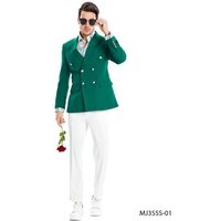 Blazer en lin vert pour hommes grandes tailles — Costumes et vestons pour hommes