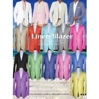 Blazer en lin pour hommes grandes tailles - Veste décontractée — Costumes et vestons pour hommes