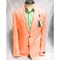 Blazer en lin pour hommes grande taille corail — Costumes et vestons pour hommes