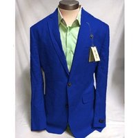 Mens Big and Tall Linen Blazer Royal Blue