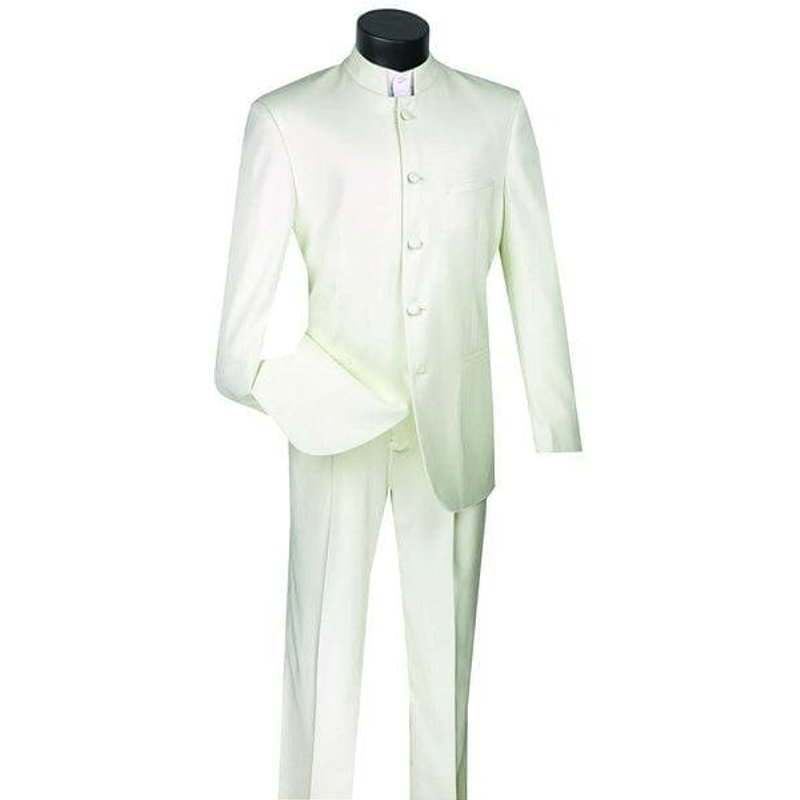 Costume Crème - Costume Groomsmen Ajusté à 2 Boutons — Costumes et vestons pour hommes