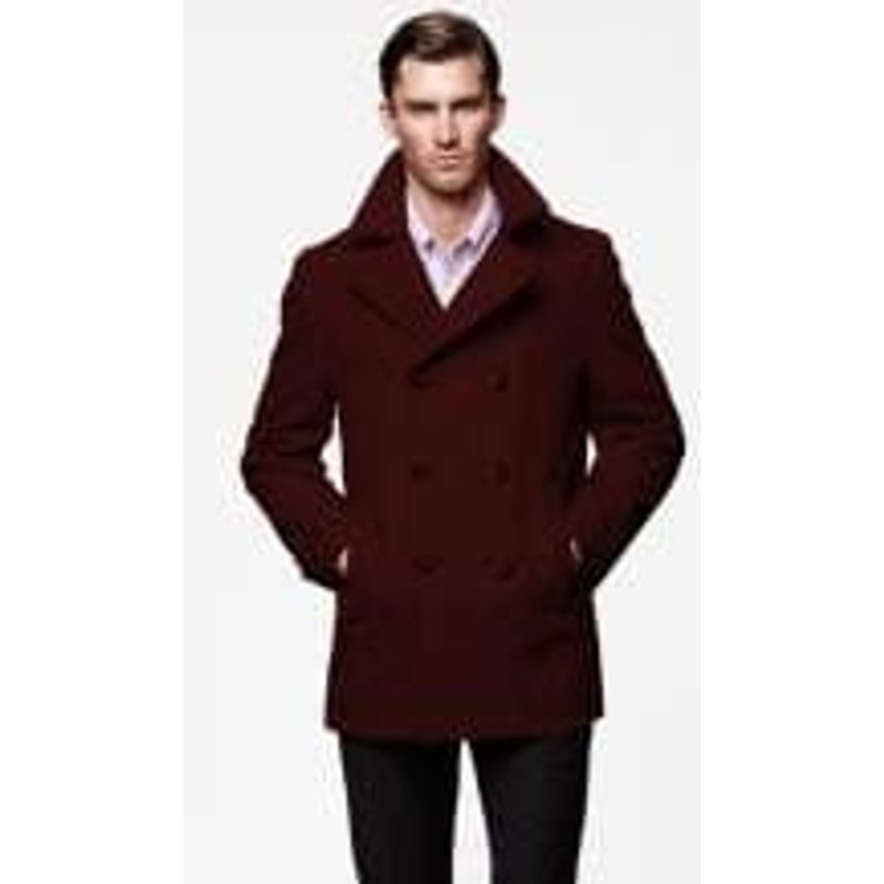 Peacoat pour hommes AlbertoNardoniStore avec fermeture à boutons — Veste d'hiver Hommes