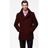 Peacoat pour hommes en bourgogne foncé d'AlbertoNardoniStore — Veste d'hiver Hommes