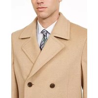 Men's Double Breasted Camel Peacoat - 3/4 Car Coat