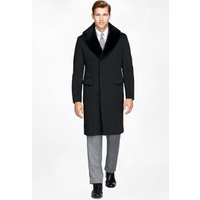 Manteau Peacoat Noir pour Hommes avec Col en Fourrure - AlbertoNardoniStore — Veste d'hiver Hommes