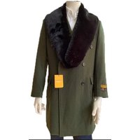 Manteau Peacoat Vert Olive à Double Boutonnage par Alberto Nardoni