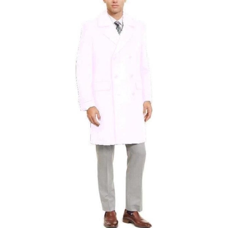 Double Breasted 3/4 Length Overcoat by Alberto Nardoni — Winter Jacket Men