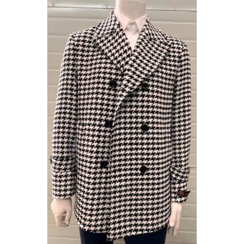 Manteau en Plaid pour Homme AlbertoNardoniStore en Bleu Royal — Veste d'hiver Hommes