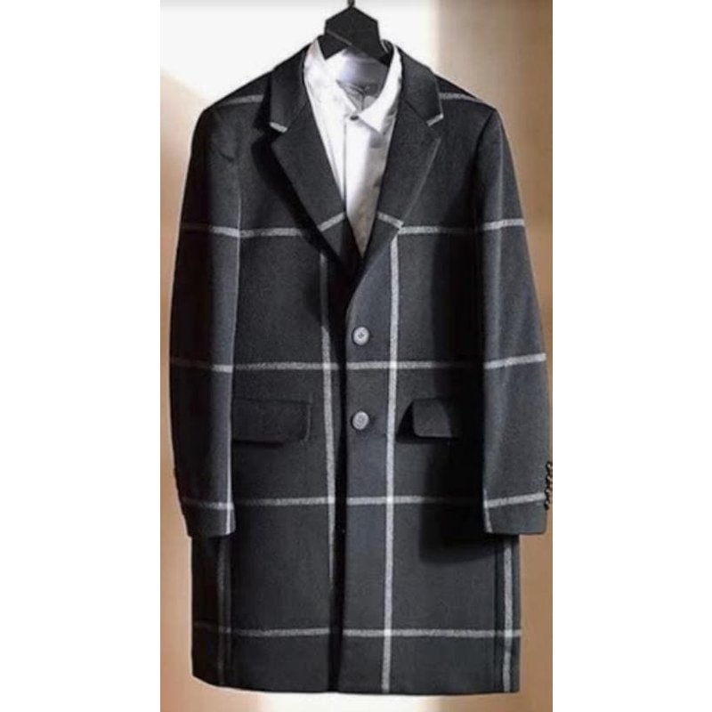 Manteau de plie pour hommes - Poivrot - Manteau de plie Gris foncé — Veste d'hiver Hommes