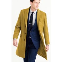 AlbertoNardoniStore Men's Carcoat - Sand Three Quarter Topcoat — Winter Jacket Men