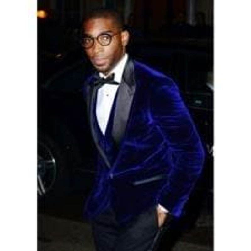 Mens Velvet Blazer - Big and Tall Tuxedo Jacket with Bowtie — Mens Suits & Blazers
