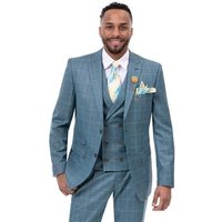 Costume pour hommes en teal foncé avec revers cranté