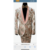 Costume de bal blanc et or - Veste de smoking dorée — Costumes et vestons pour hommes