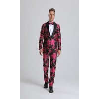 Tuxedo Floral Paisley Fuchsia et Noir pour Hommes — Costumes et vestons pour hommes