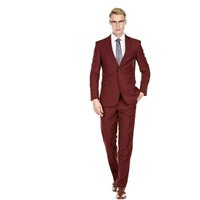 Costume Slim Ajusté pour Hommes Alberto Nardoni en Bourgogne