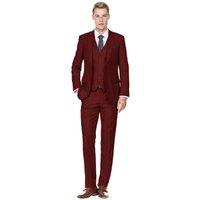 Costume Veste Ajustée pour Hommes Alberto Nardoni en Bourgogne