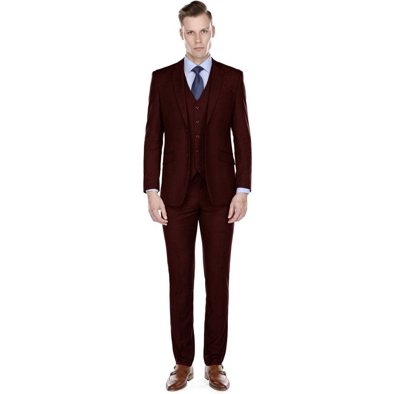 Costume Veste Slim Fit pour Homme en Bourgogne - Alberto Nardoni
