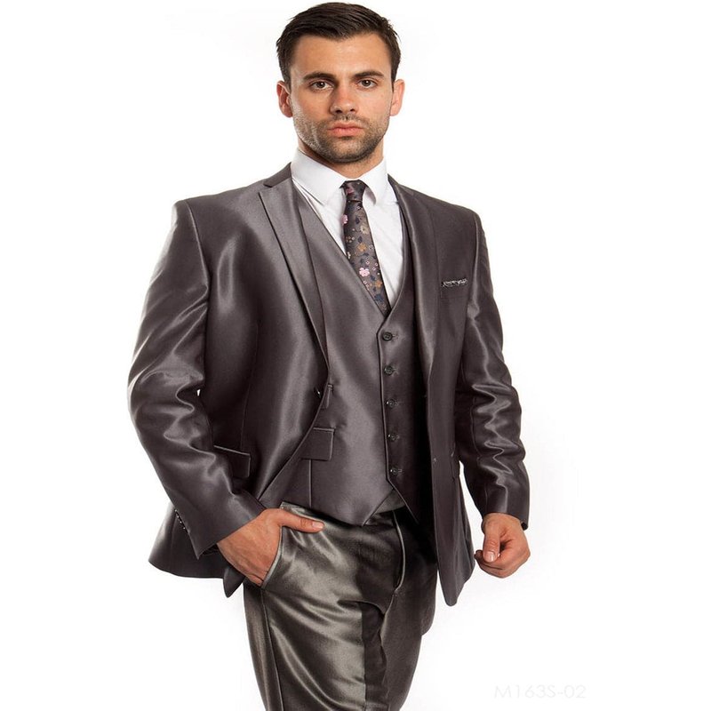 Costume Veste Slim Fit en Sharkskin Tazio pour Homme — Costumes et vestons pour hommes