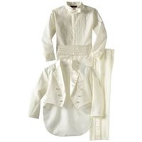 Ivory and Black Tuxedo for Boys with Tail Coat and Shirt — Mens Suits & Blazers