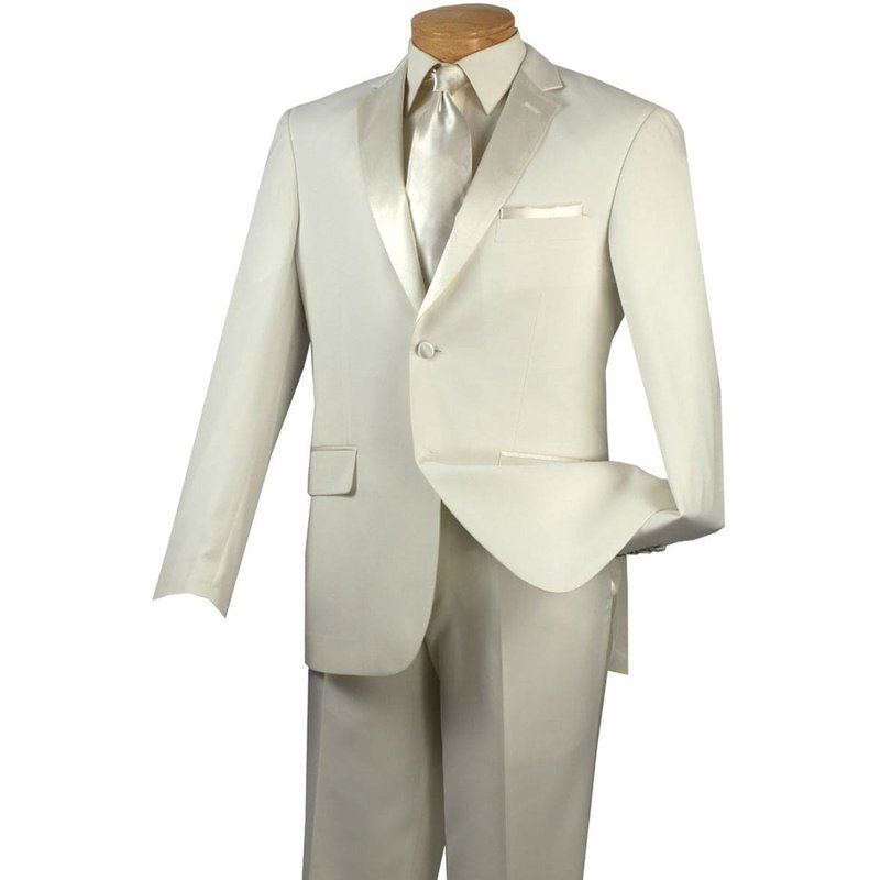 Tuxedo Classique Ivory et Noir — Costumes et vestons pour hommes
