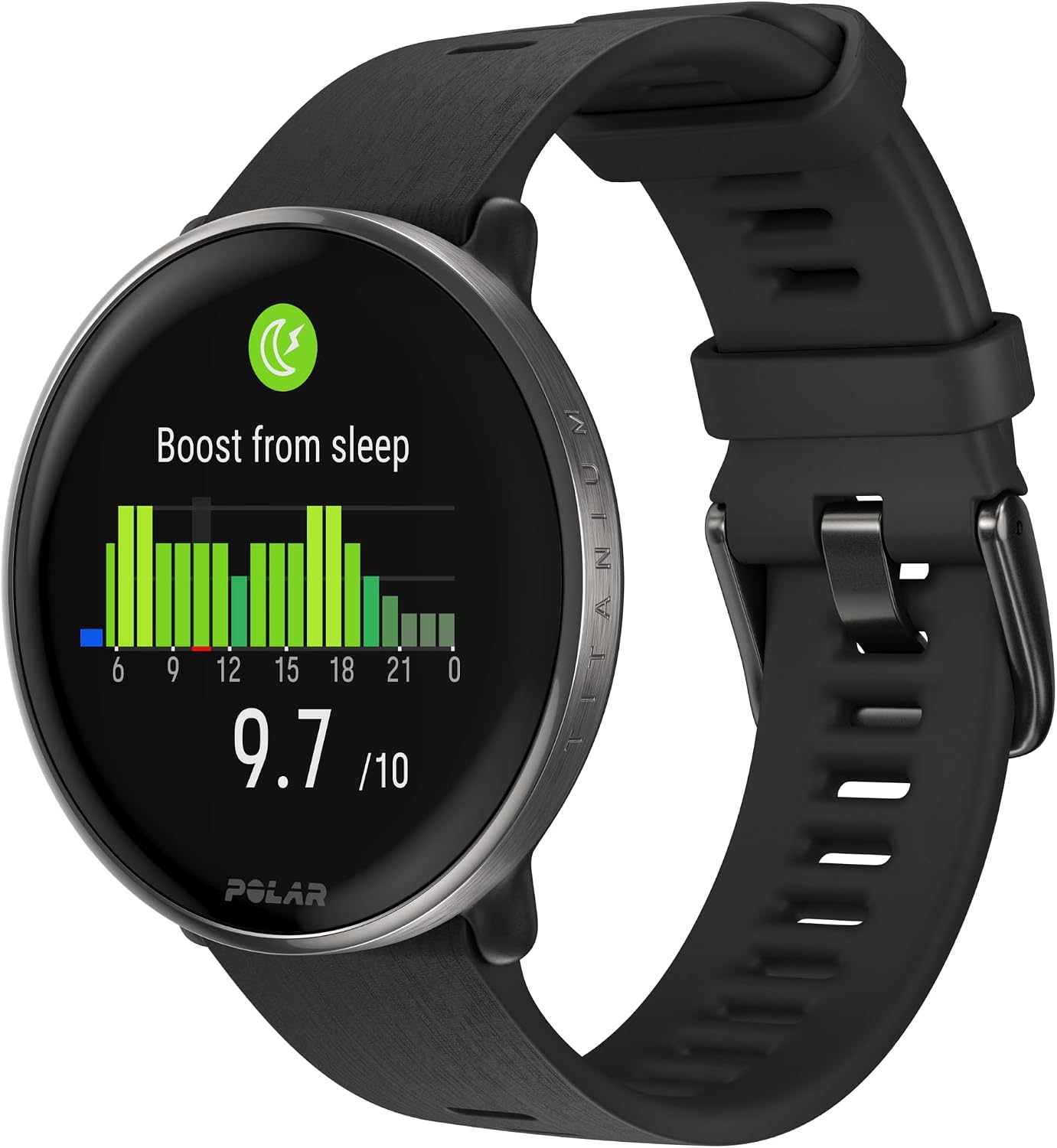 Montre connectée Polar Ignite 3 en titane avec suivi de fitness et GPS — Montres intelligentes hommes