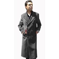 AlbertoNardoniStore Men's Double Breasted Overcoat "Charcal — Winter Jacket Men