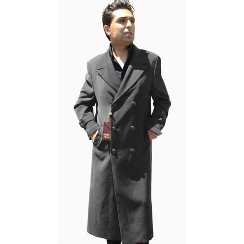 Manteau pour homme - Mens Long Laine - Manteau pour homme - Mens Double manteau à poitrine - Manteau double — Veste d'hiver Hommes