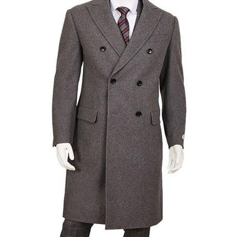 Manteau pour homme - Mens Long Laine - Manteau pour homme - Mens Double manteau de poitrine Gay " Double manteau de poitrine — Veste d'hiver Hommes