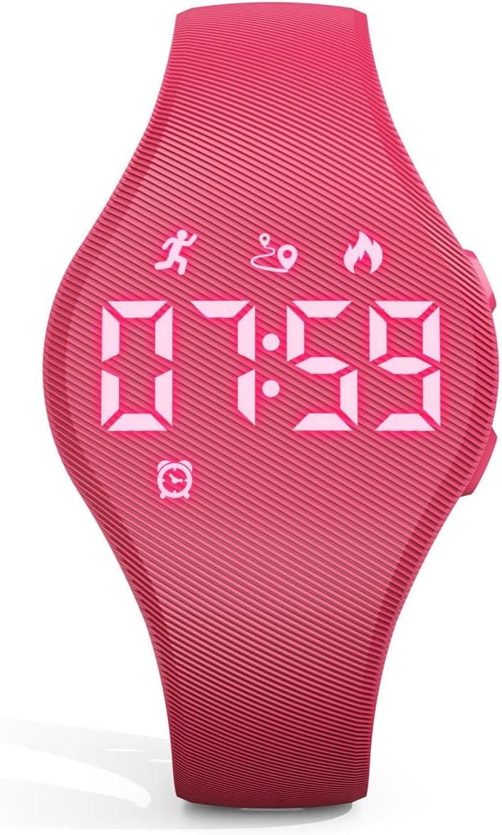 Montre de suivi d'activité numérique LED pour enfants de 5 à 15 ans — Traqueur de condition physique