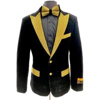 Cuisinière en or et noir - Veste de costumes en or noir et en bal