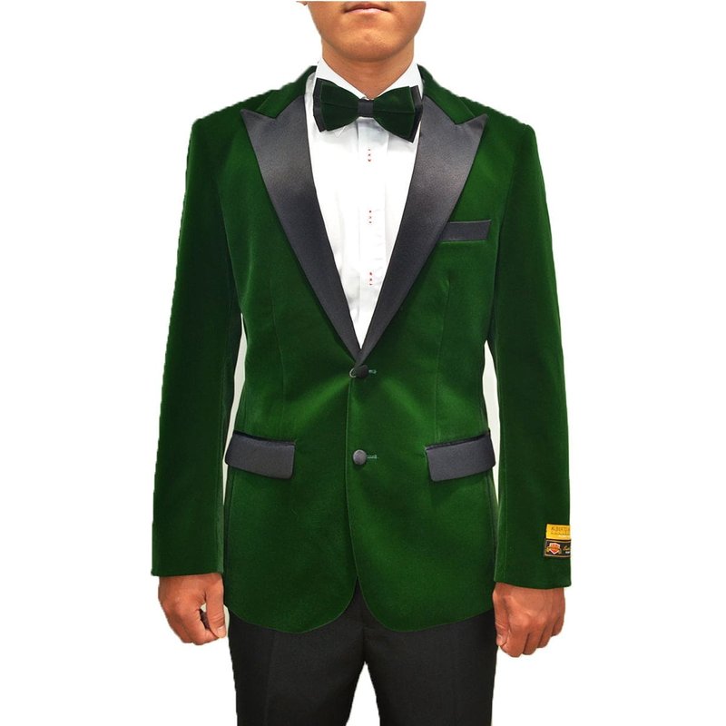 Veste de dîner en velours classique pour hommes - Hunter Green — Costumes et vestons pour hommes